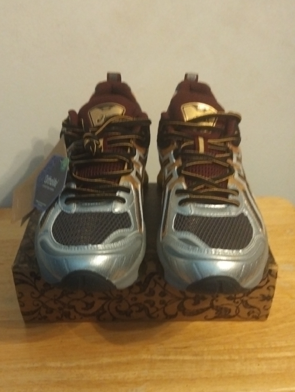 Asics Silver and Brown Men’s Sneakers